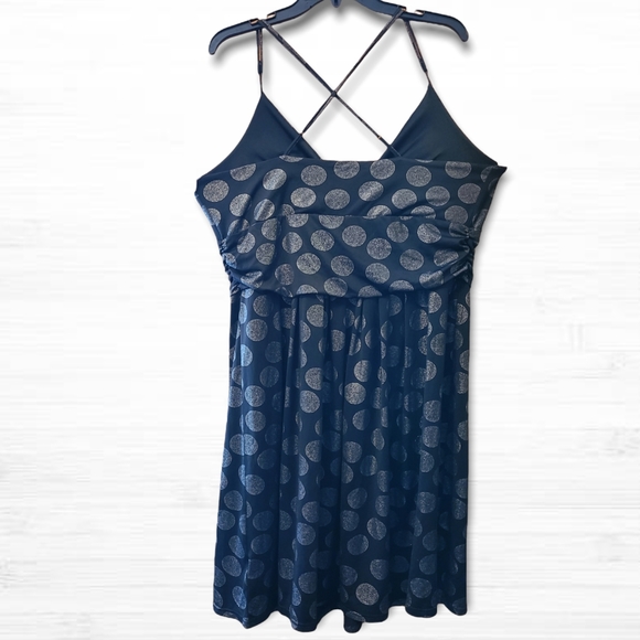 Black & Grey Metalic Polka-dot Plus Size Dress - Picture 12 of 13